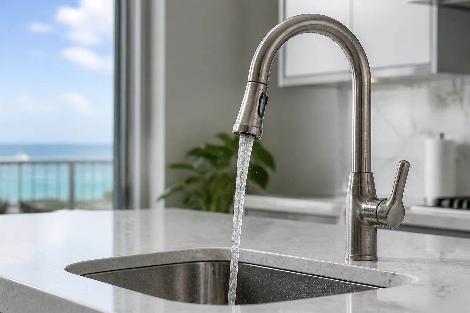Bathroom faucet and plumbing fixture work by Gold Hands Miami