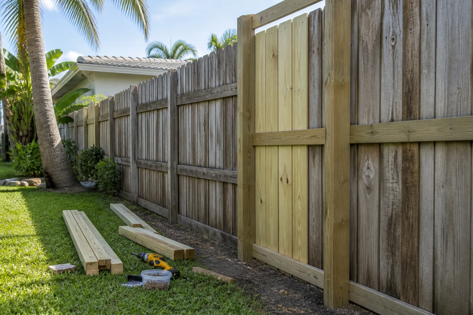 Fence Repair in Pinecrest by Gold Hands