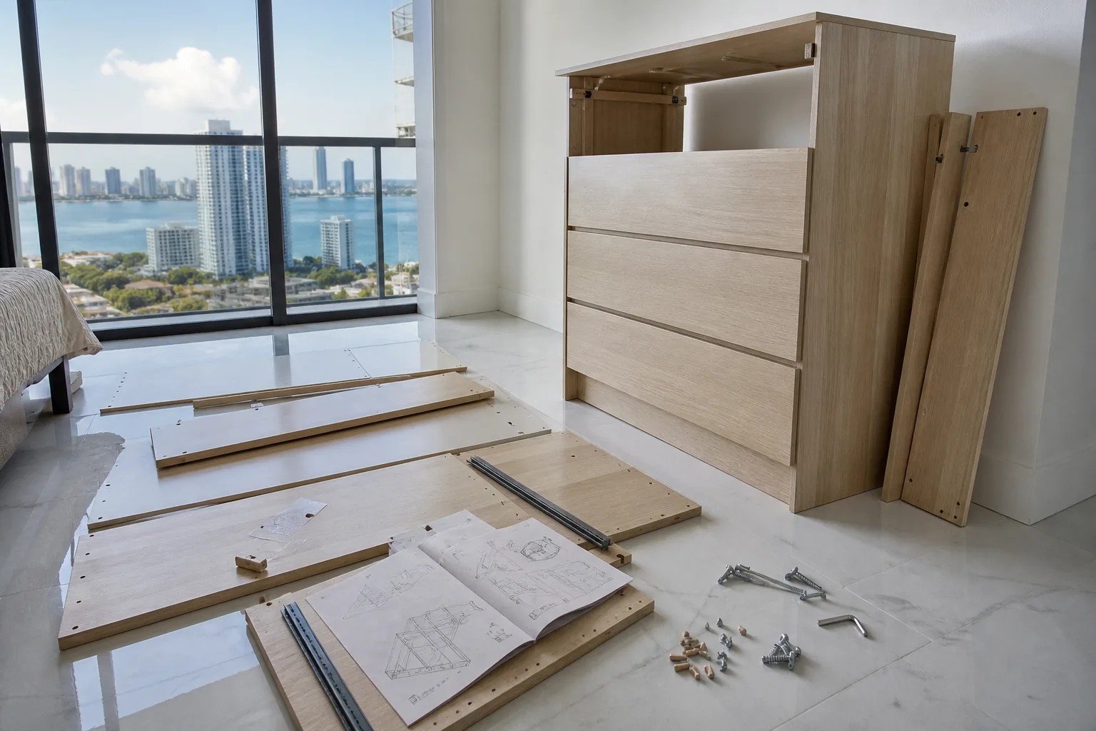 Furniture assembly in Miami by Gold Hands