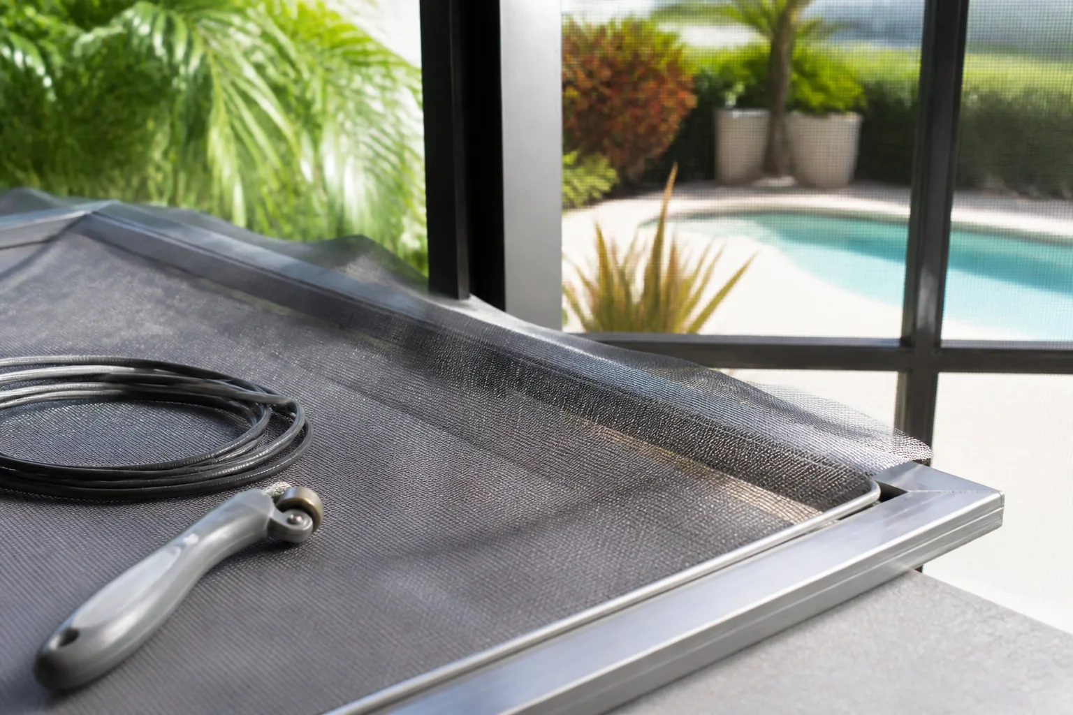 Window screen repair in Miami by Gold Hands
