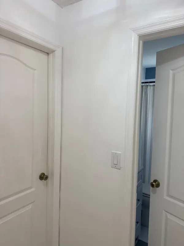Painted interior door and trim in a Miami home