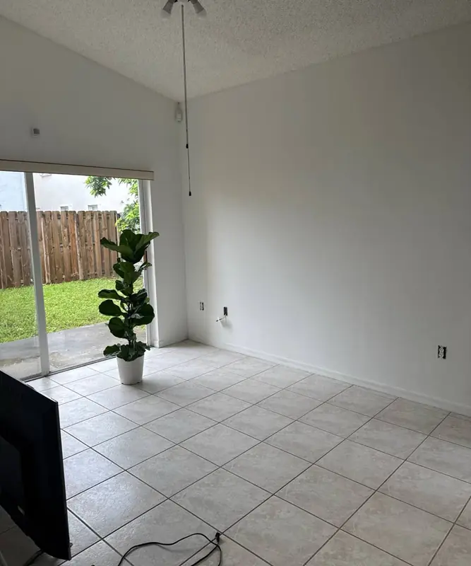 Freshly painted living room in a Miami home