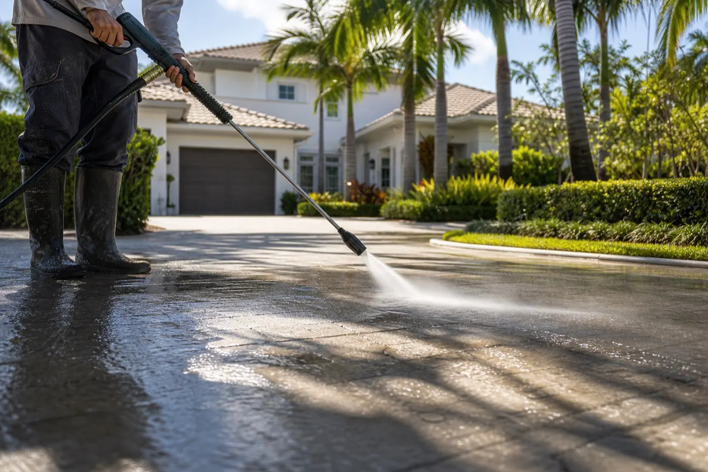 Pressure washing and soft-wash exterior cleaning in South Florida